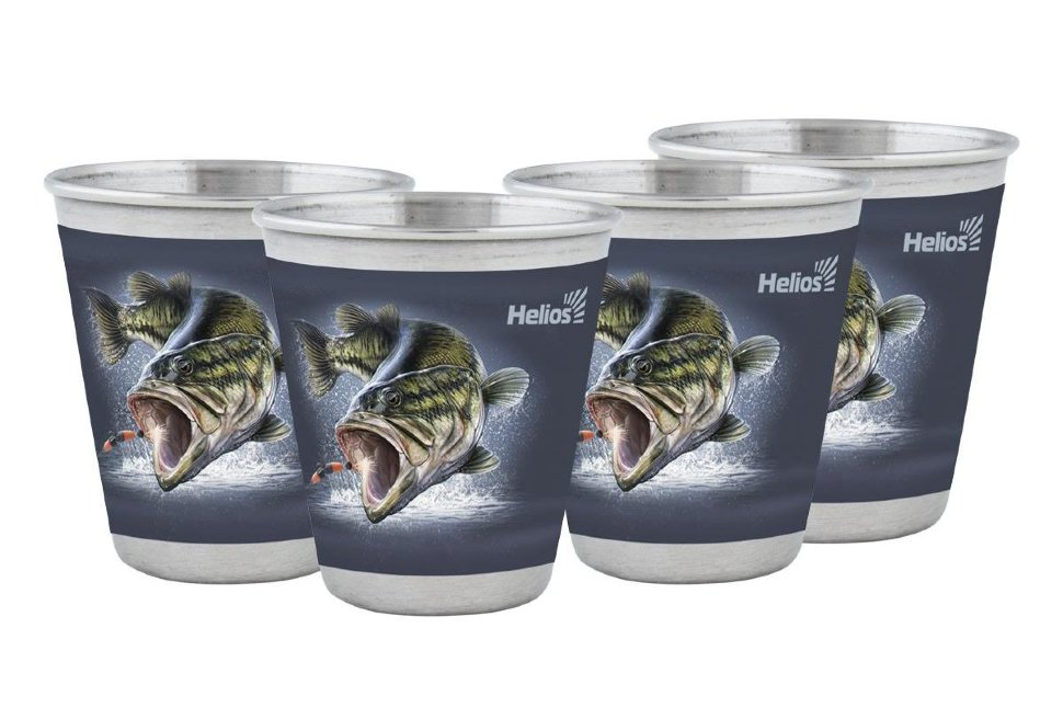 Набор стопок в чехле Helios Рыба 4 шт 60 мл HS-NS-F-A20-2 , 
